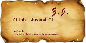 Zilahi Juvenál névjegykártya